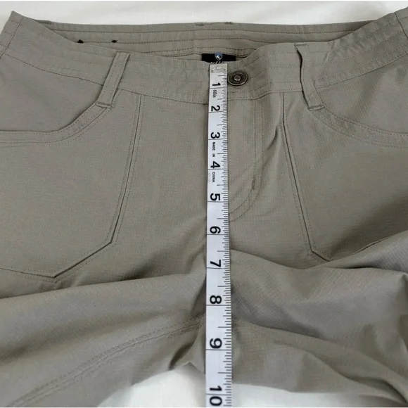 Kuhl Womens Horizn Shorts Size 6 Roll Hem Zip Pockets Hiking Outdoor Grey Khaki - Picture 8 of 14
